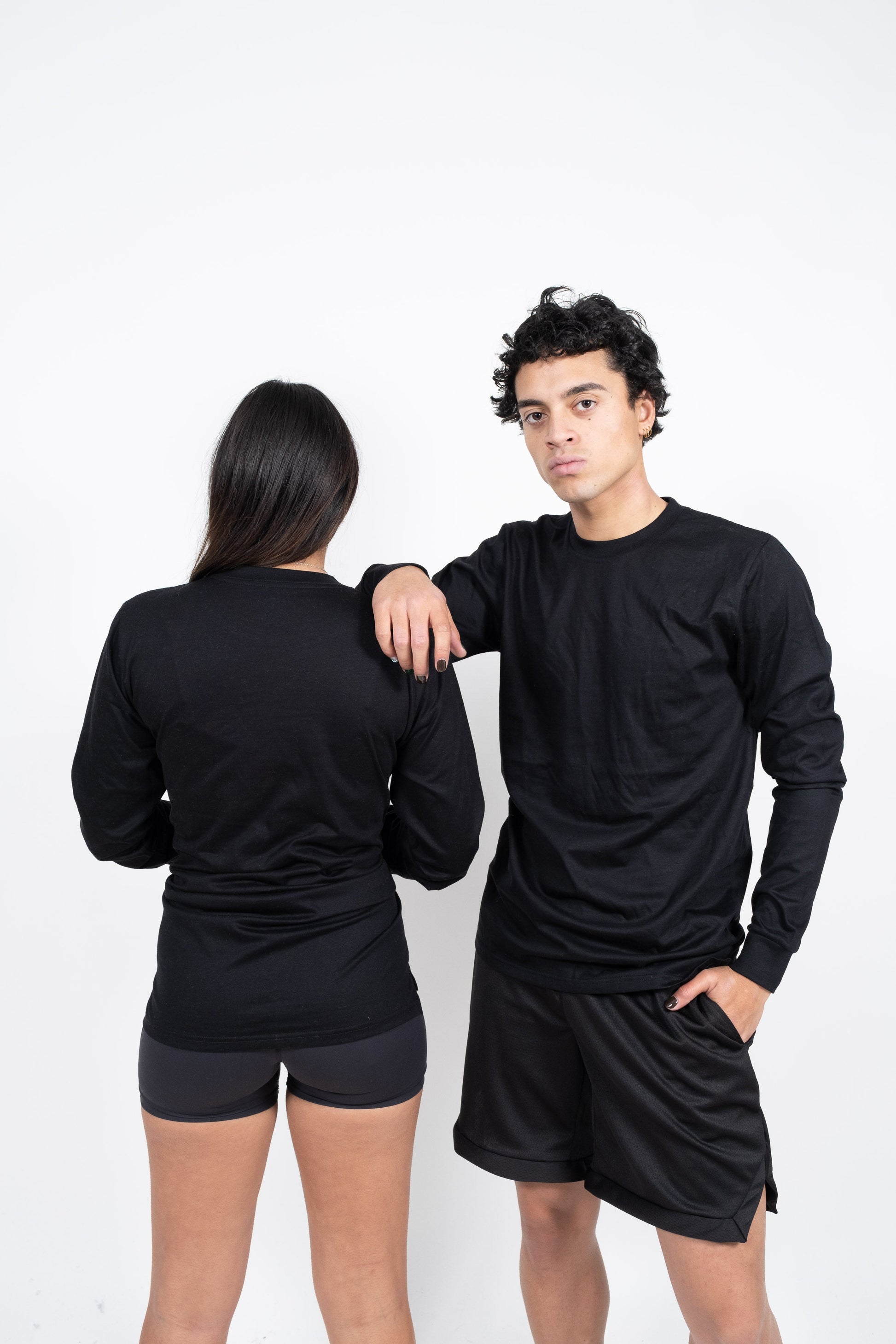 iAthletic Cotton Long Sleeve Tee - Black