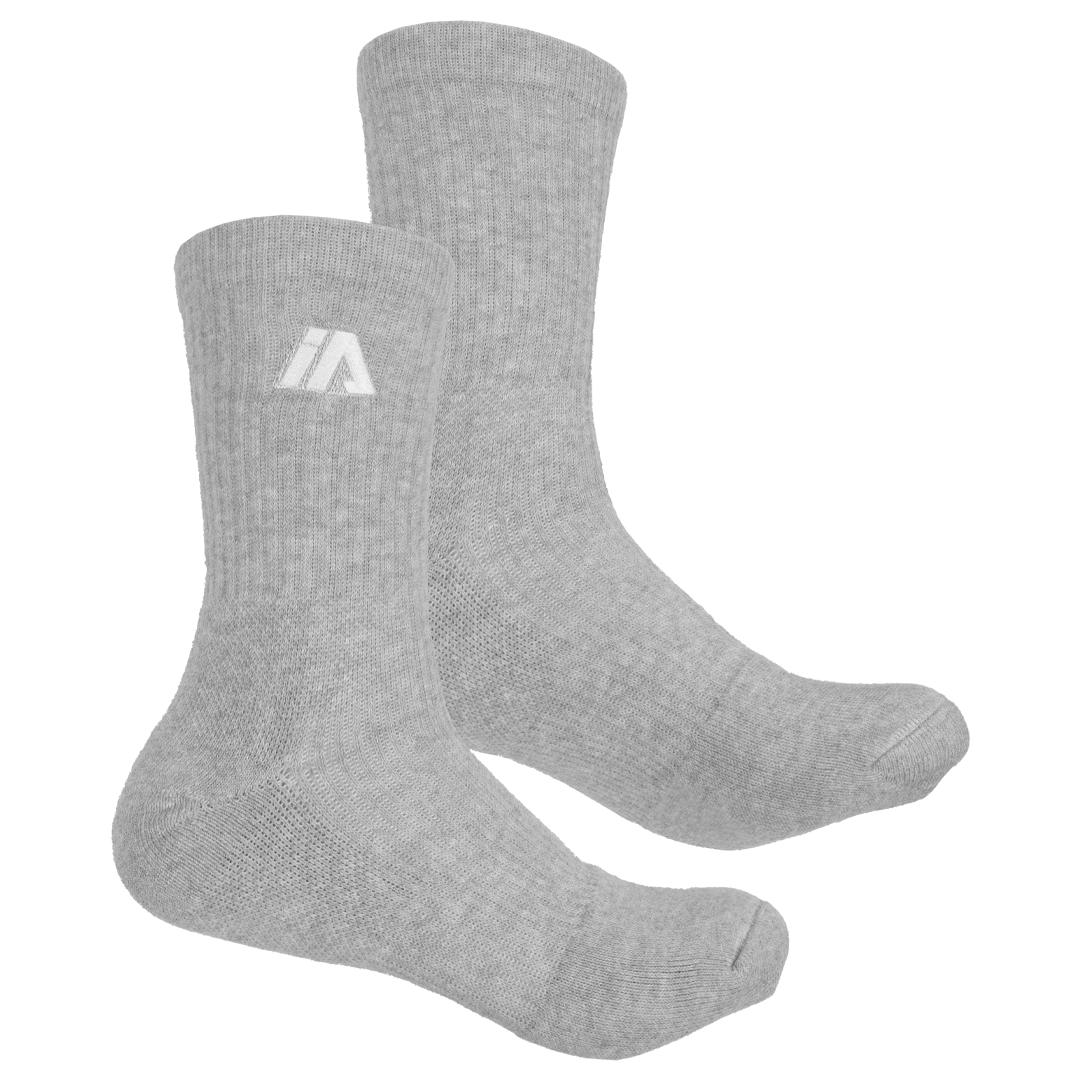 iAthletic Crew Socks - Grey