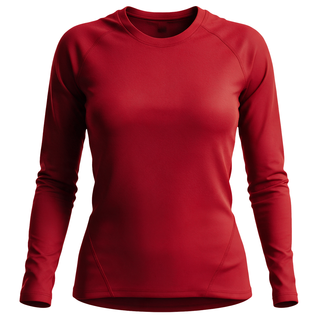 iElite Womens Long Sleeve Top - Red