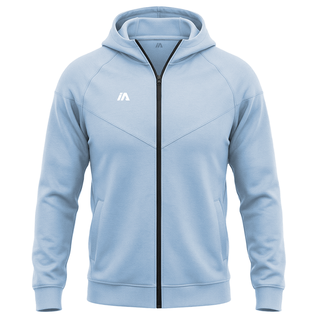 iAthletic Pro Fleece Zip Hoodie - Sky Blue