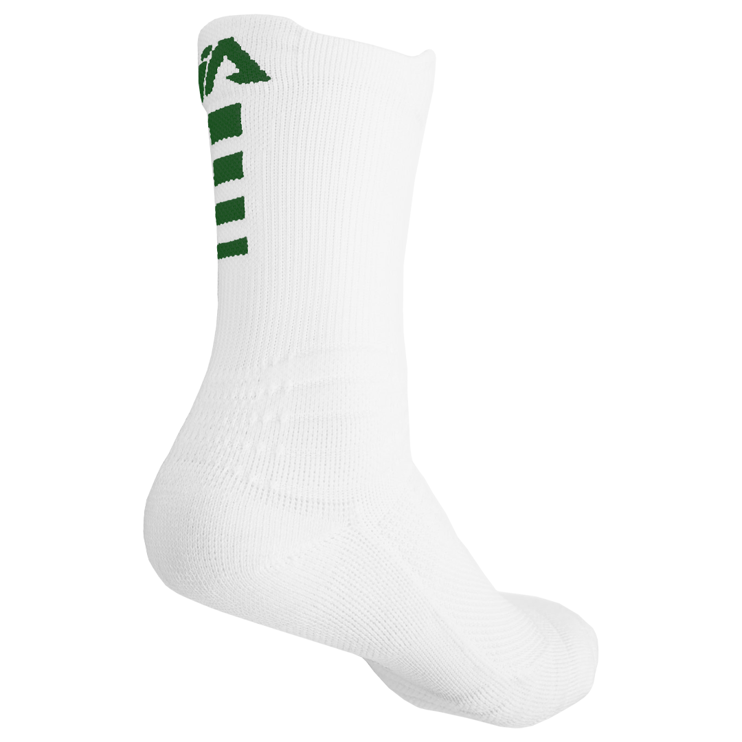 iAthletic Elite Performance Socks - White/White/Green