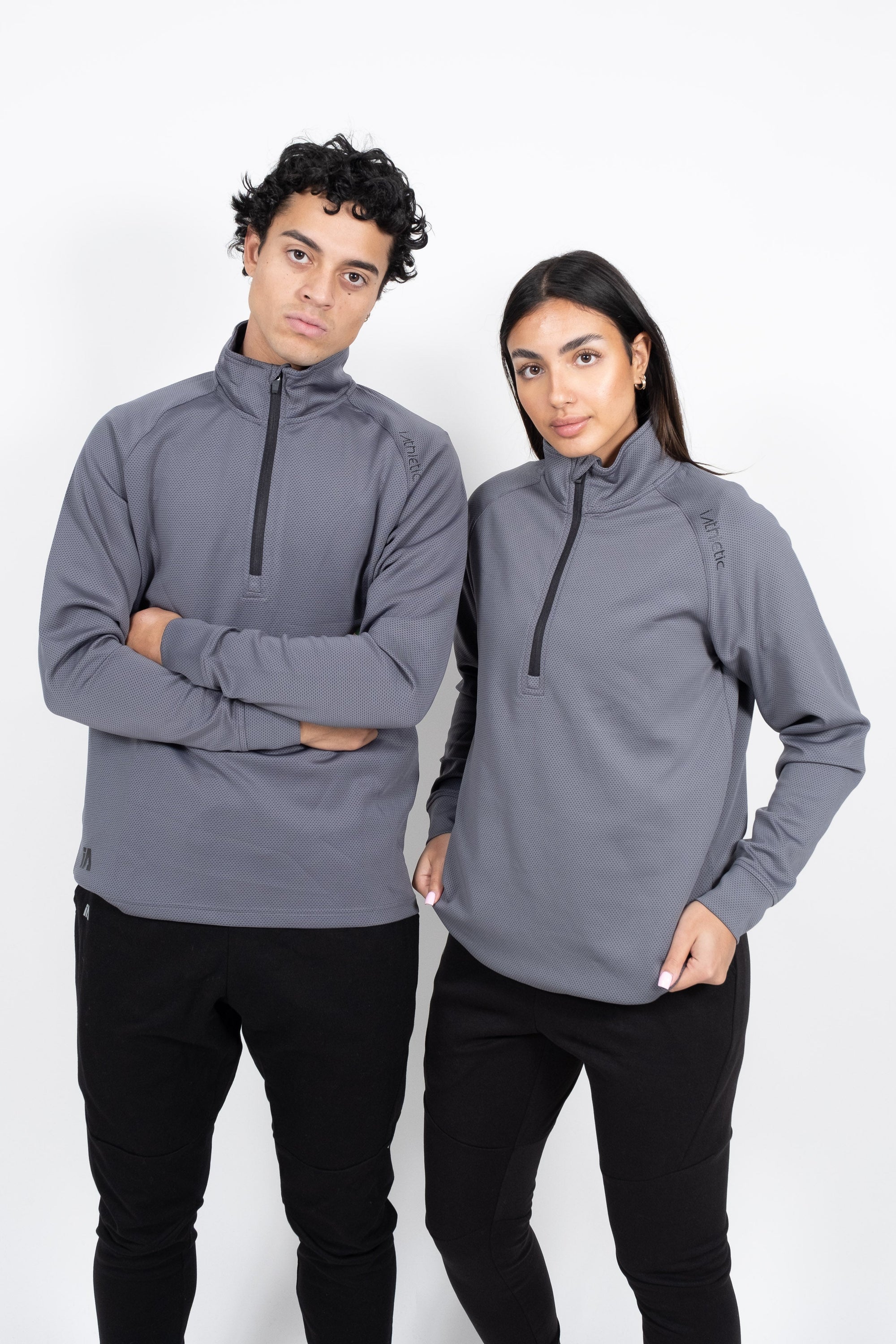 iAthletic Quarter Zip Jacket - Grey