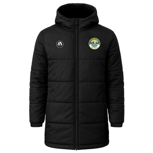 Tuggeranong United Mid Length Puffer Jacket - Black