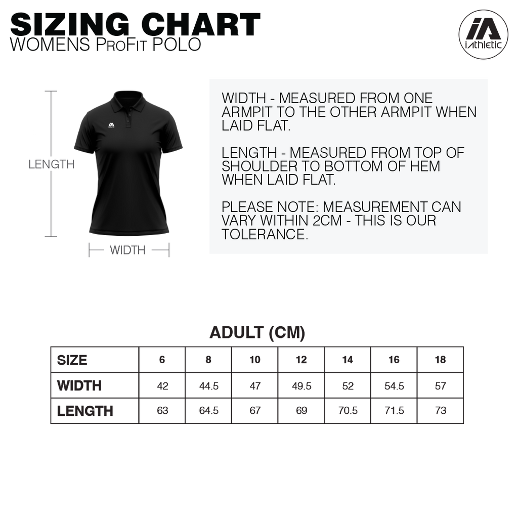 iAthletic ProFit Womens Polo - Black