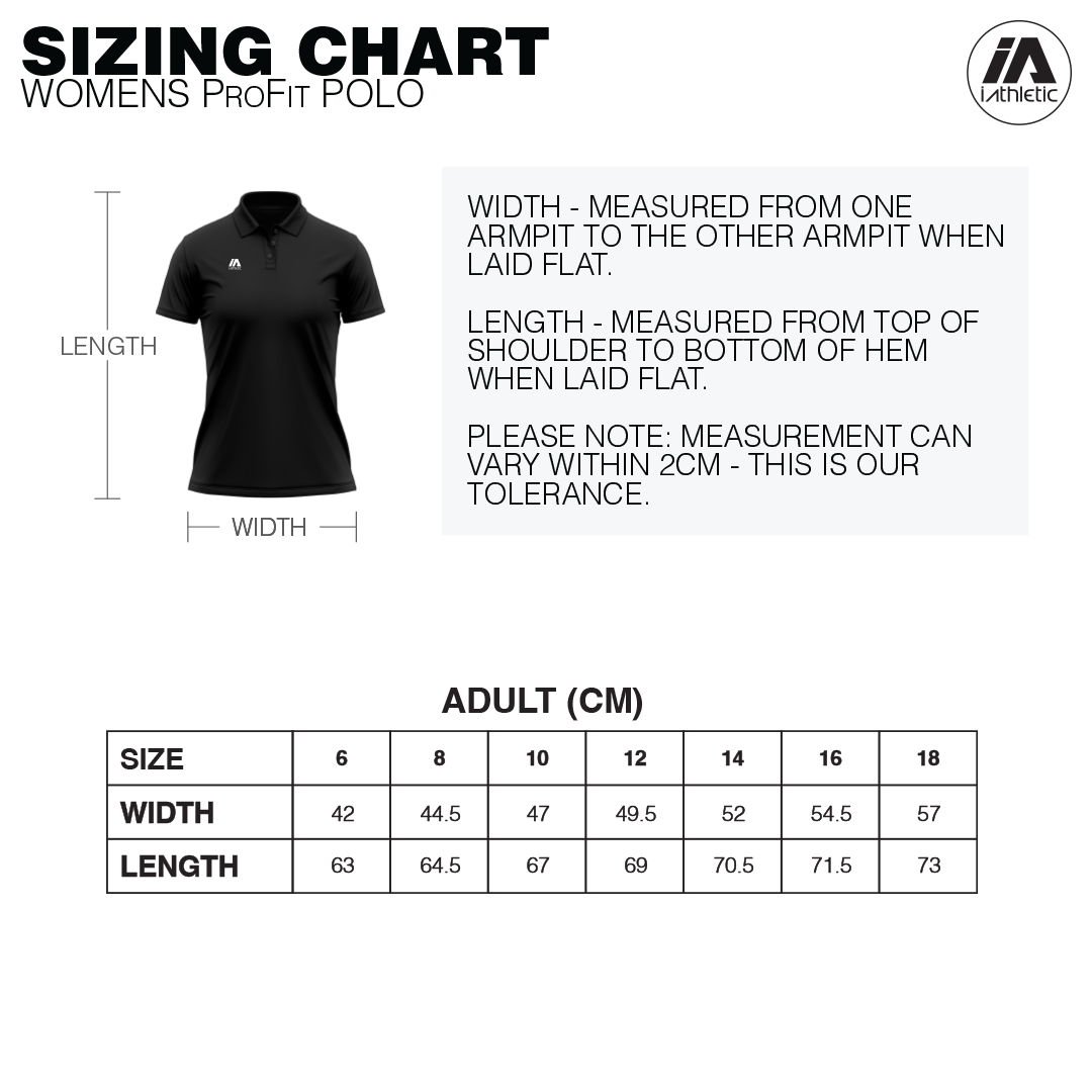 iAthletic ProFit Womens Polo - Black