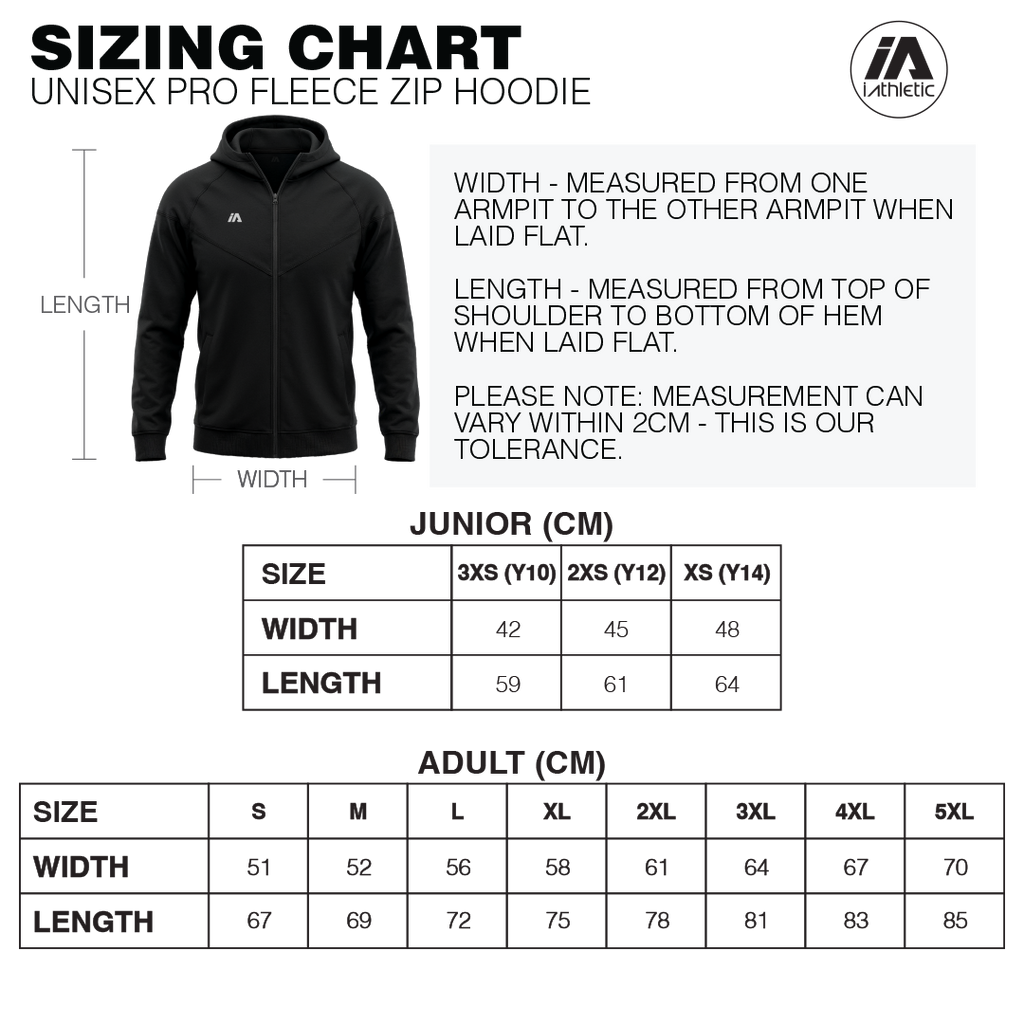 iAthletic Pro Fleece Zip Hoodie - Black