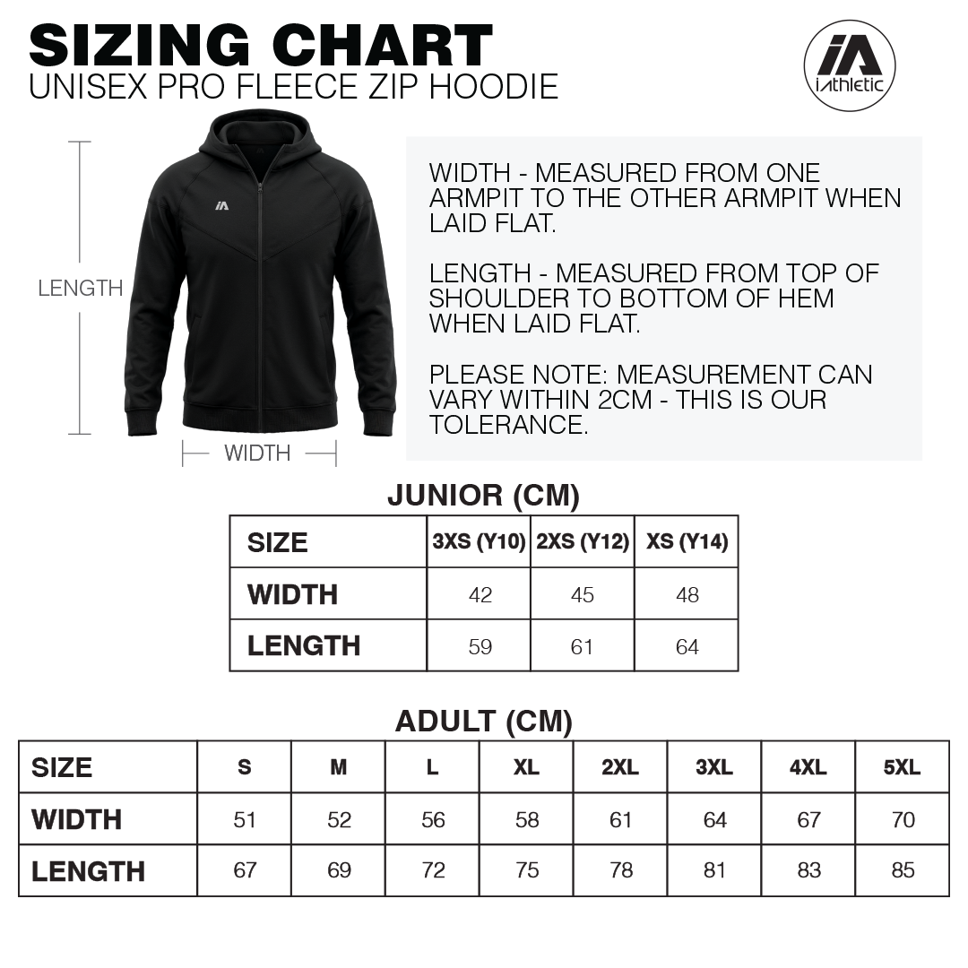 iAthletic Pro Fleece Zip Hoodie - Black