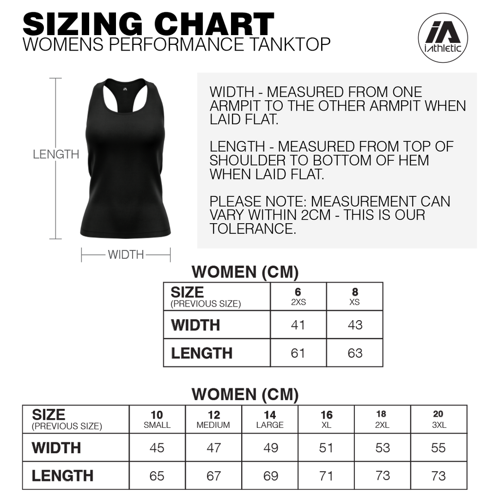 iAthletic Performance Womens Tank Top - Black Marle