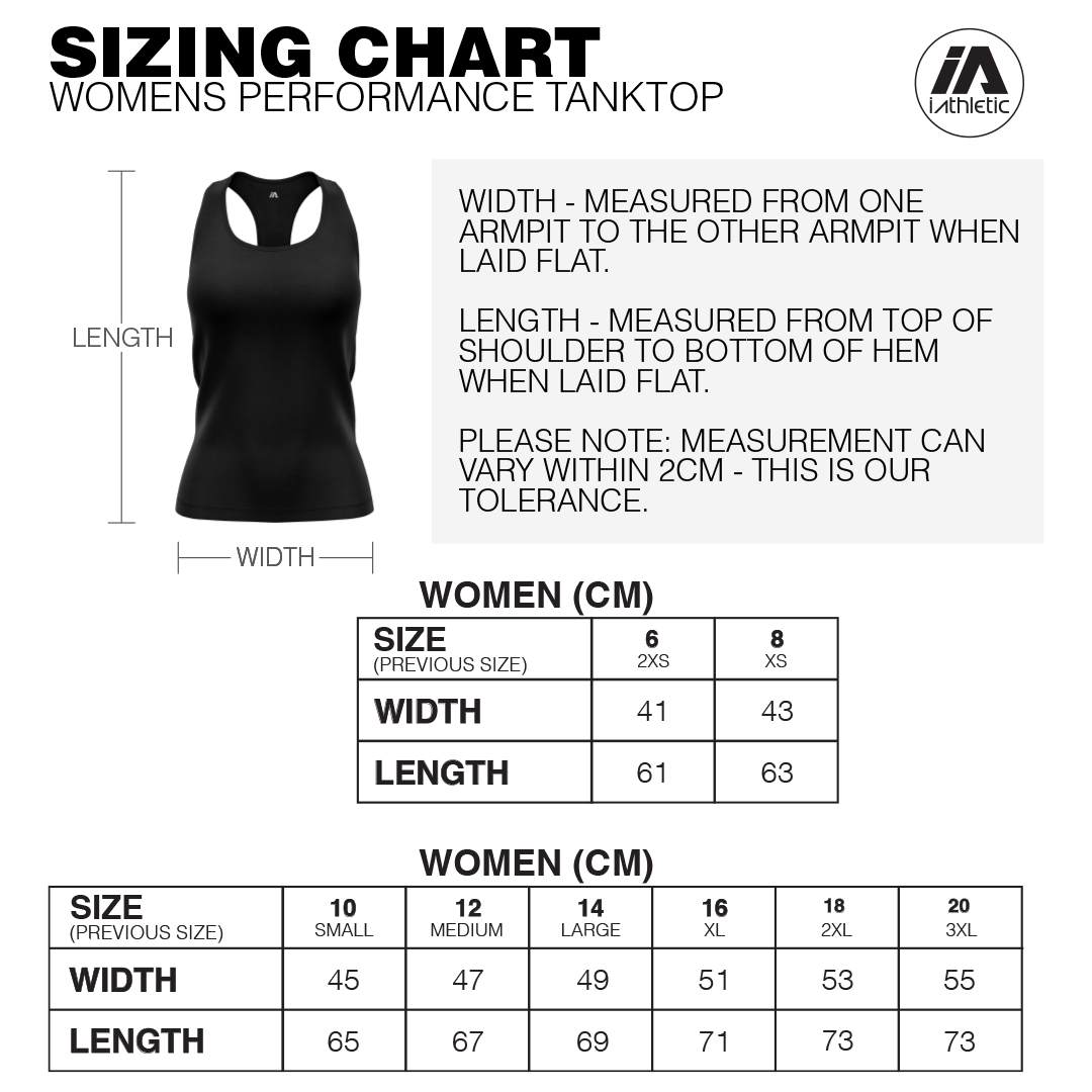 iAthletic Performance Womens Tank Top - Black Marle