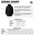 Tuggeranong United Mid Length Puffer Jacket - Black