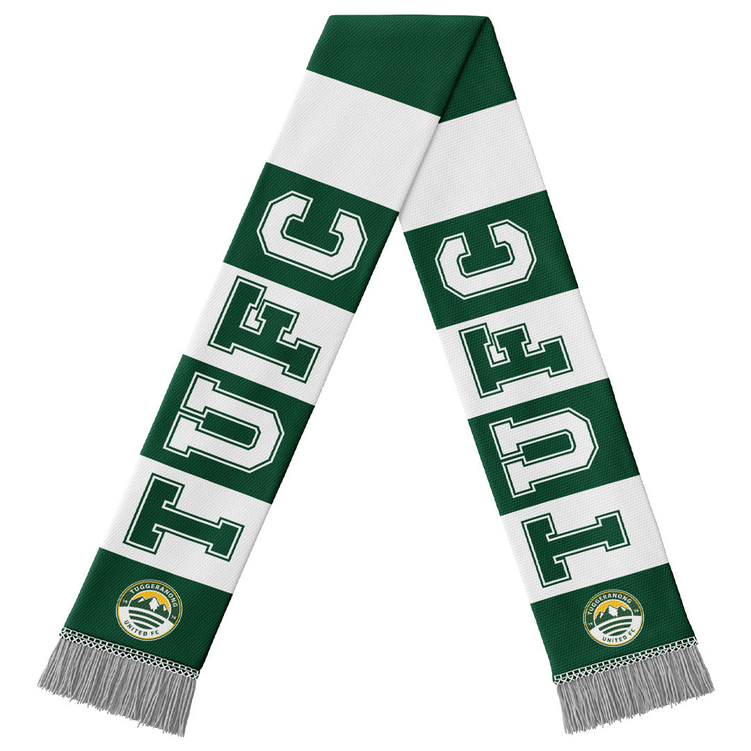 Tuggeranong United Scarf - Green/White